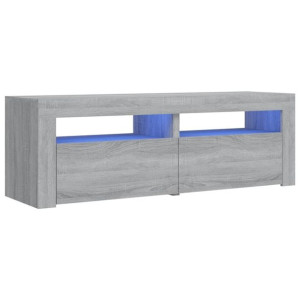 Szafka pod TV z oświetleniem LED, szary dąb sonoma, 120x35x40cm