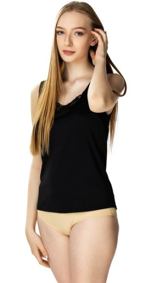 Elegancki Podkoszulek Damski Karina Czarny R.56