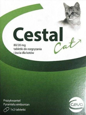 Ceva Cestal kot 2 tabletki na odrobaczenie dla Kota