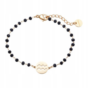 Bransoletka Złota Bead Stal Chirurgiczna WODNIK