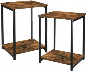 Stolik Kawowy 2w1 Loft Industrial Szafka Nocna
