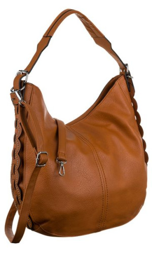 Pojemna torba hobo torebka z plecionym zdobieniem Eleganci — Eleganci