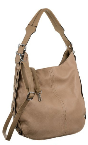 Pojemna torba hobo torebka z plecionym zdobieniem Eleganci — Eleganci