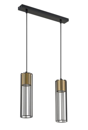 Fobia lampa wisząca prosta czarno złota 33452 Sigma