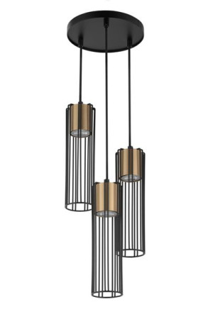 Fobia lampa wisząca koło czarno złota 33458 Sigma