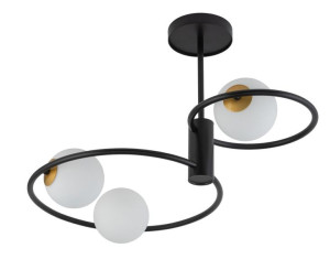 Aqua lampa sufitowa czarno złota 33465 Sigma