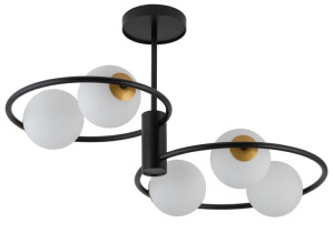 Aqua lampa sufitowa czarno złota 33468 Sigma