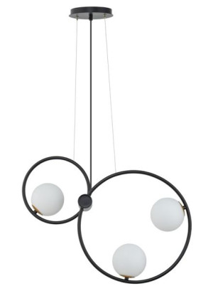 Aqua lampa wisząca podwójna czarno złota 33474 Sigma