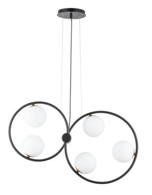 Aqua lampa wisząca podwójna czarno złota 33477 Sigma