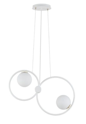 Aqua lampa wisząca podwójna biało złota 33472 Sigma
