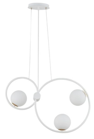 Aqua lampa wisząca podwójna biało złota 33475 Sigma