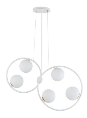 Aqua lampa wisząca podwójna biało złota 33478 Sigma