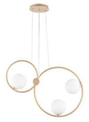 Aqua lampa wisząca podwójna złota 33476 Sigma