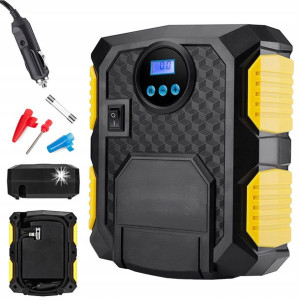 Kompresor Samochodowy Pompka Sprężarka 12v Led Lcd