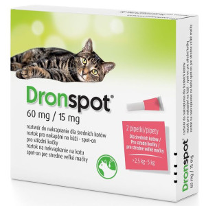 Dronspot Pipety dla Średniego Kota 2,5 kg - 5 kg 2 x 0,70 ml