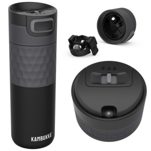Termos Kubek Termiczny na Kawę do Samochodu Kambukka Etna Grip 500ml Czarny