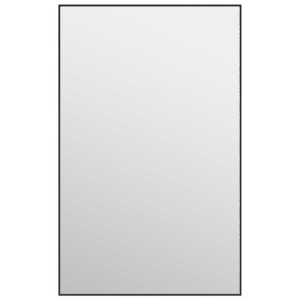 Lustro na drzwi, czarne, 50x80 cm, szkło i aluminium