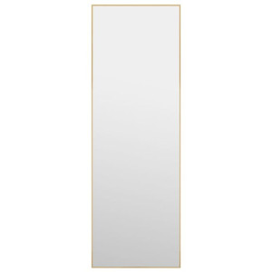 Lustro na drzwi, złote, 40x100 cm, szkło i aluminium