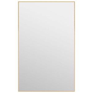 Lustro na drzwi, złote, 50x80 cm, szkło i aluminium