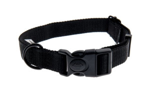 Obroża z taśmy 20 mm czarna 25-35 cm
