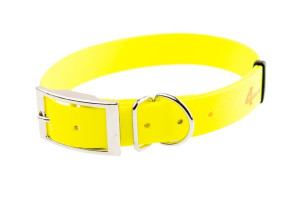 Obroża wodoodporna 25mm - neonowy żółty  28-38 cm