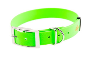 Obroża wodoodporna 25mm - neonowa zieleń 28-38 cm