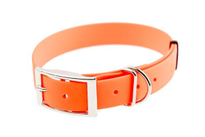 Obroża wodoodporna 25mm -  neonowa pomarańcz 28-38 cm