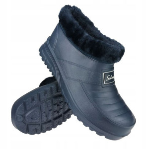 Kalosze piankowe buty ocieplane Belt Granatowe 42