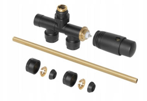 Invena Zawór 1otworowy Duoplex Do Grzejnika Czarny CZ-87-C15