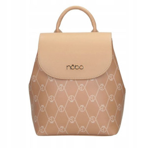 NOBO elegancki beżowy damski plecak monogram