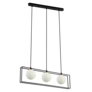 Lampa Wisząca Italux Grosetta Nowoczesna Czarna   Pnd-53423-3-Bk
