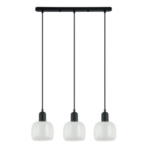 Lampa Wisząca Italux Lamezia Led Nowoczesna Czarna Pnd-67594-3-Bk+Cl