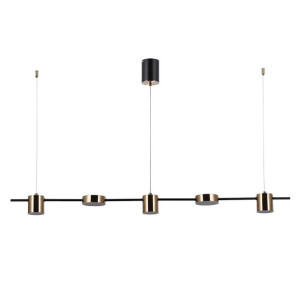 Lampa Wisząca Italux Remdal Led Nowoczesna Mosiądz Pnd-16374-5-Bk-3K