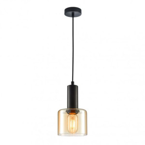 Lampa Wisząca Italux Santia Led Nowoczesna Czarna Pnd-65342-1-Bk+Amb