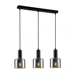 Lampa Wisząca Italux Santia Led Nowoczesna Czarna Pnd-65342-3-Bk+Sg