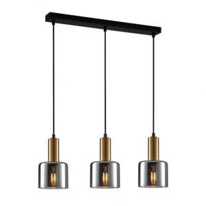 Lampa Wisząca Italux Santia Nowoczesna Miedziana  Pnd-65342-3-Bro+Sg