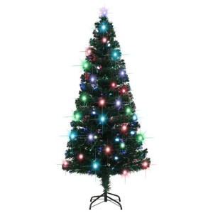 Sztuczna choinka ze stojakiem/ LED, 180 cm, światłowód