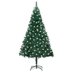 Sztuczna choinka z lampkami LED, grube gałązki, zielona, 120 cm