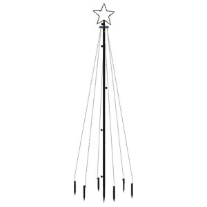 Choinka z kołkiem gruntowym, 108 zimnych białych LED, 180 cm
