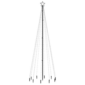 Choinka z kołkiem gruntowym, 310 zimnych białych LED, 300 cm