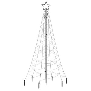 Choinka z kołkiem gruntowym, 200 ciepłych białych LED, 180 cm