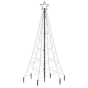 Choinka z kołkiem gruntowym, 200 niebieskich LED, 180 cm