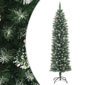 Sztuczna, wąska choinka ze stojakiem, 120 cm, PVC
