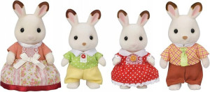 Sylvanian Families - Rodzina Królików Z Czekoladowymi Uszkami - 5655