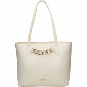 NOBO duża elegancka biała damska torba shopper