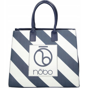NOBO duża torba shopper granatowo-białe pasy