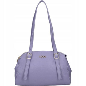 NOBO elegancka fioletowa torba na ramię monogram