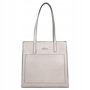NOBO kremowa pojemna damska torba shopper