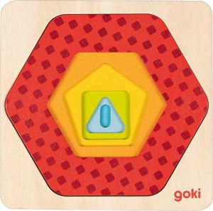 Puzzle geometryczne warstwowe