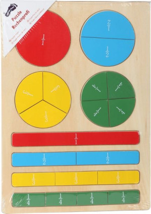 Puzzle ułamki - pomoc dydaktyczna dla dzieci
